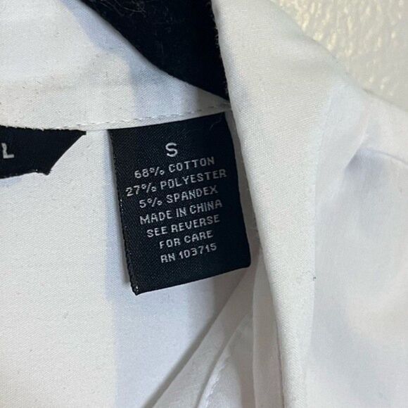 Zac & Rachel White Button Down Collared Top Size Small - Picture 4 of 8